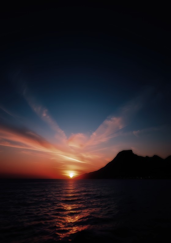 COUCHER DE SOLEIL SUR L'OCÉAN - Cap de la Chèvre ?